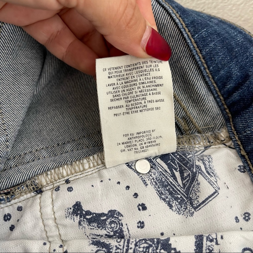 Anthropologie Pilcro Mid-Rise Slim Boyfriend Jeans Sz 26 comfort - Picture 12 of 16